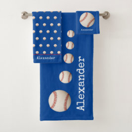 Nombre monogramado béisbol softball sports bath to