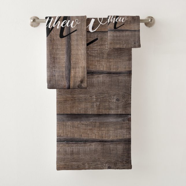 Nombre Monogramado de Rústico Country Barn Farmhou (In situ)