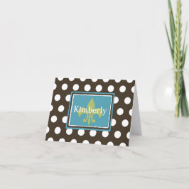 Nombre monogramado notecard