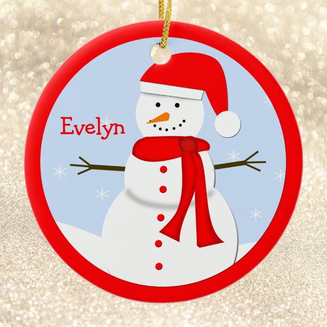 Nombre Navidades personalizados Ornamento de Snowm (Subido por el creador)