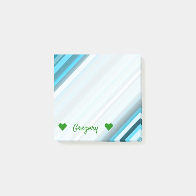 Nombre + Notas de las franjas azul/Verde azulada/A (Anverso)