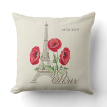 Nombre opcional París Francia lanzar almohadas