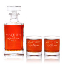 Nombre ordenado y título Rocas Glass Set con Decan