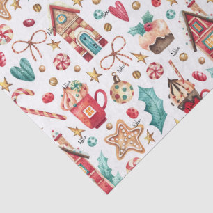 Nombre, Papel de Seda Patrón Navideño Mágico Lindo