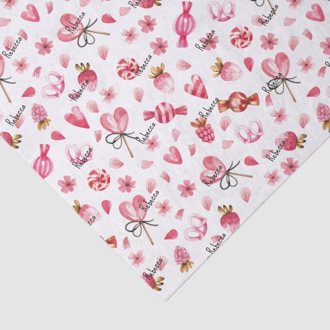 Nombre, Papel de tejidos (3) Hojas Día de San Vale (Detalle)