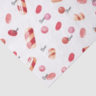 Nombre, Papel de tejidos (3) Patrón de caramelos d