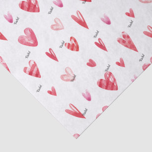 Nombre, Papel Tejido (3) Corazón Candy Valentines