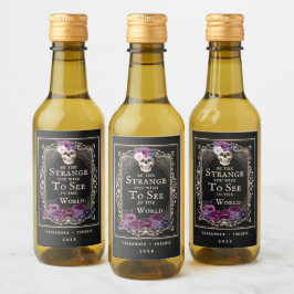 Nombre personal de Halloween con cráneo floral gót