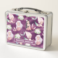 Nombre personal de la Sirena Girly Metallic Purple