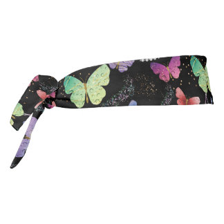 Nombre personal Elegante Morado Brillante Mariposa