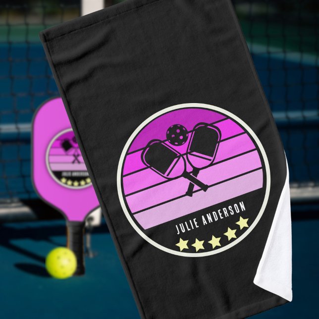 Nombre personal Pink Pickleball Paddle Black (Subido por el creador)