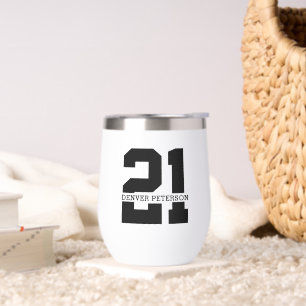 Nombre personalizado 21º cumpleaños moderno