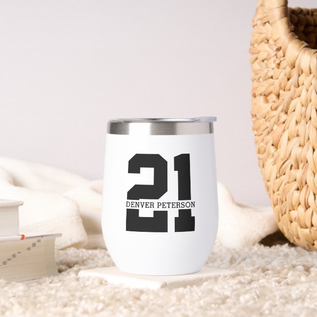 Nombre personalizado 21º cumpleaños moderno (Sala de estar)