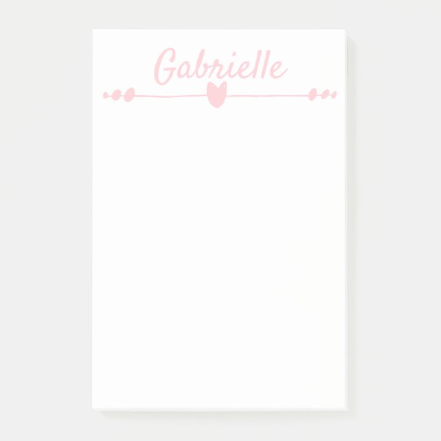 NOMBRE PERSONALIZADO 4" x 6" Notas Post-it (Anverso)