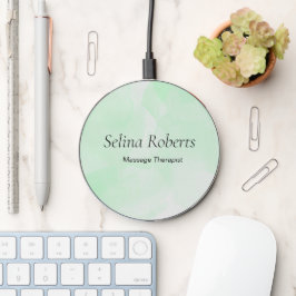 Nombre personalizado acuarela verde