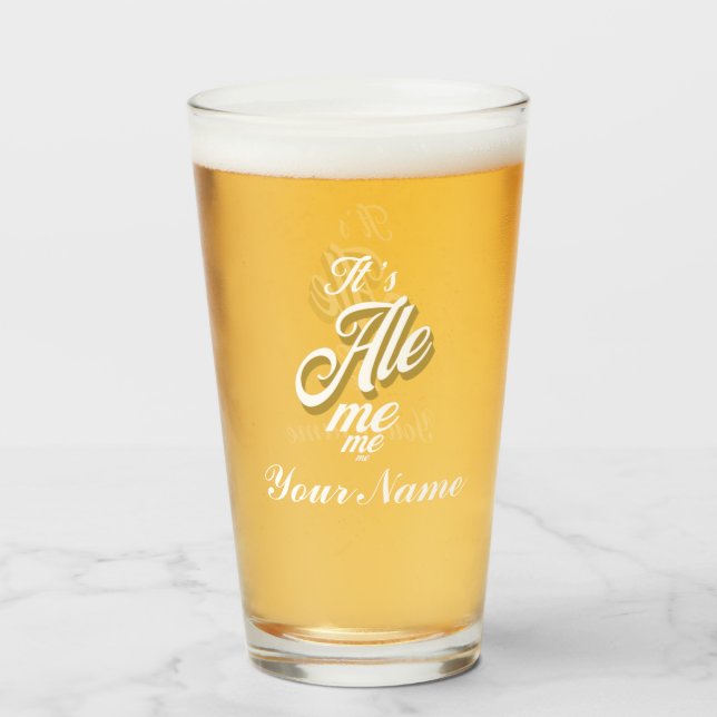 Nombre personalizado: Ale Me Guay Funny Pint Beer  (Anverso (lleno))