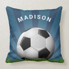 Nombre personalizado almohadas Retro Soccer Ball