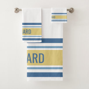 Nombre Personalizado Amarillo Y Azul Tirado