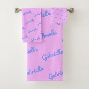 Nombre Personalizado Animado Niños Pequeños Azules