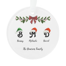 Nombre personalizado Árbol de Navidad Ornamento ac