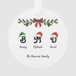 Nombre personalizado Árbol de Navidad Ornamento ac