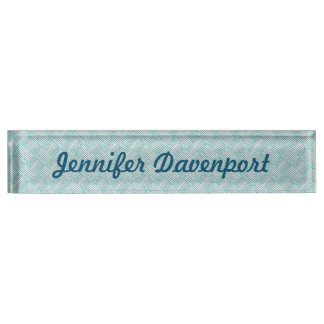 Nombre Personalizado azul claro placa de la mesa