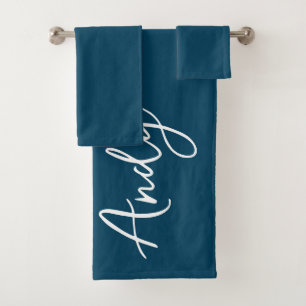 Nombre personalizado azul de la Marina de caligraf