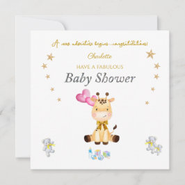 Nombre personalizado Baby Giraffe globos Baby Show