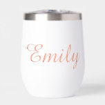 Nombre personalizado Bachelorette Bridal Party<br><div class="desc">Nombre Personalizado Bachelorette Bridal Party Minimal Monograma Elegante Tumbler Termal de Vino Moderno.</div>