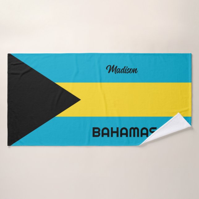 Nombre personalizado Bahamas (Toalla de baño)
