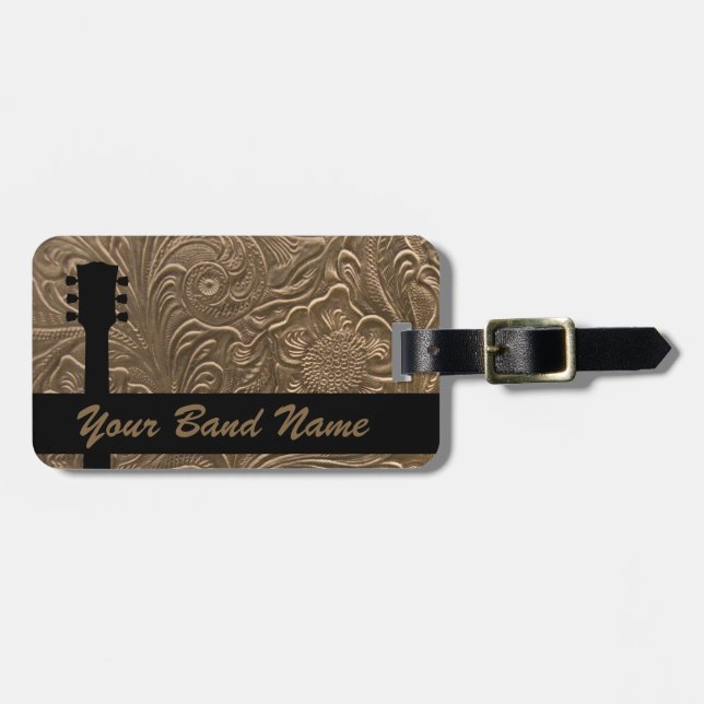 Nombre personalizado Banda Banda Etiqueta Guitarra (Frente Horizontal)