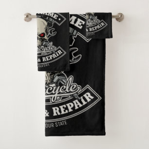 NOMBRE Personalizado Biker Mechanic Skull Motorcyc