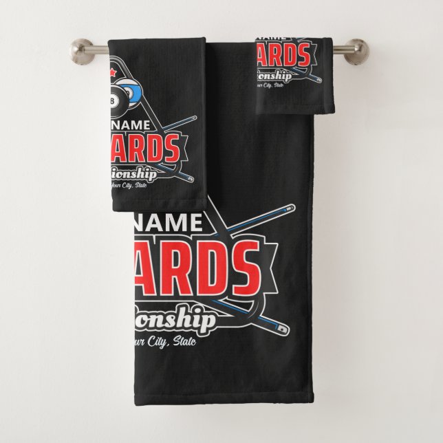 NOMBRE Personalizado Billiards 8 Ball Pool Cue Rac (In situ)