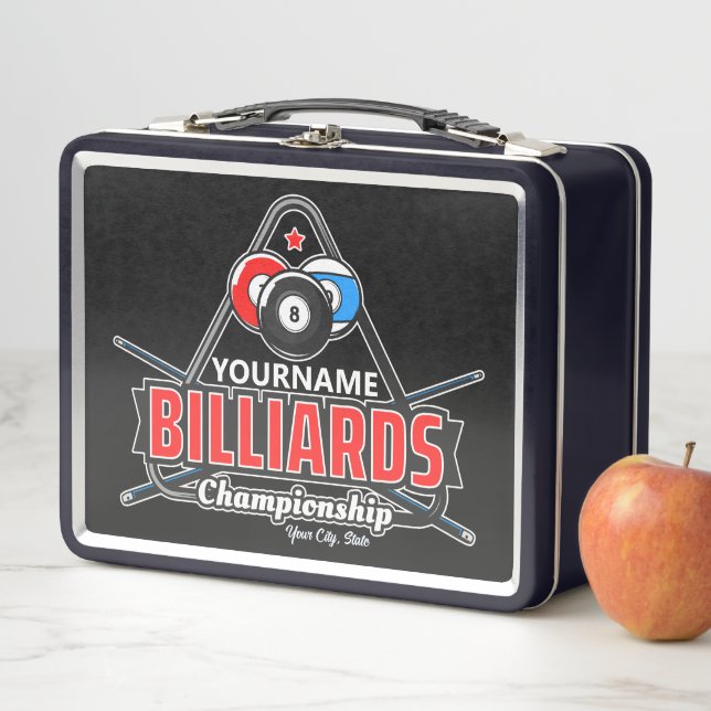 NOMBRE Personalizado Billiards 8 Ball Pool Cue Rac (In situ)