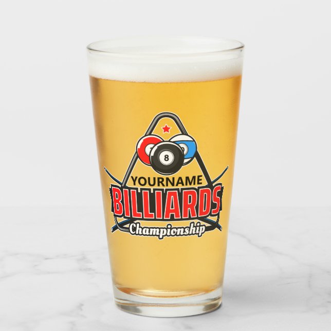 NOMBRE Personalizado Billiards 8 Ball Pool Cue Rac (Anverso (lleno))