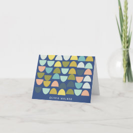 Nombre personalizado Blue Geometric Earthy Pastel