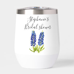 Nombre personalizado Bluebonnets Ducha de novia fl