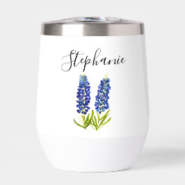 Nombre personalizado Bluebonnets Monograma floral