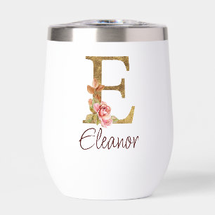 Nombre personalizado Blush rosas rosadas hoja de o