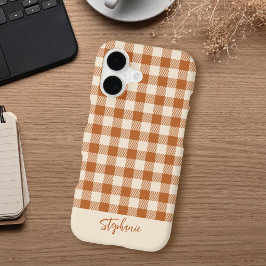 Nombre personalizado Boho Otoño Naranja Quemado Gi