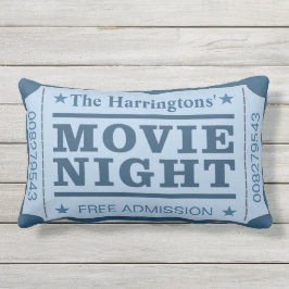 Nombre personalizado "boleto de película" almohada