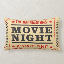 Nombre personalizado "boleto de película" almohada