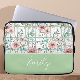 Nombre personalizado Bolsa de Electrónica Floral