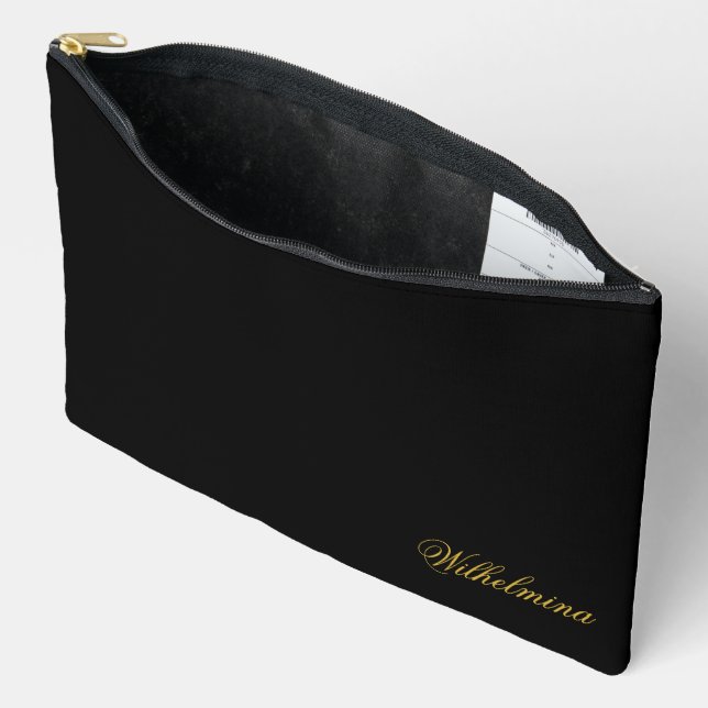 Nombre Personalizado Bolsa Multiusos Negra Pequeña (Abierto)
