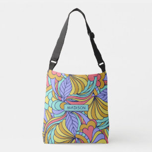 Nombre personalizado Bolsas de Doodles coloridas