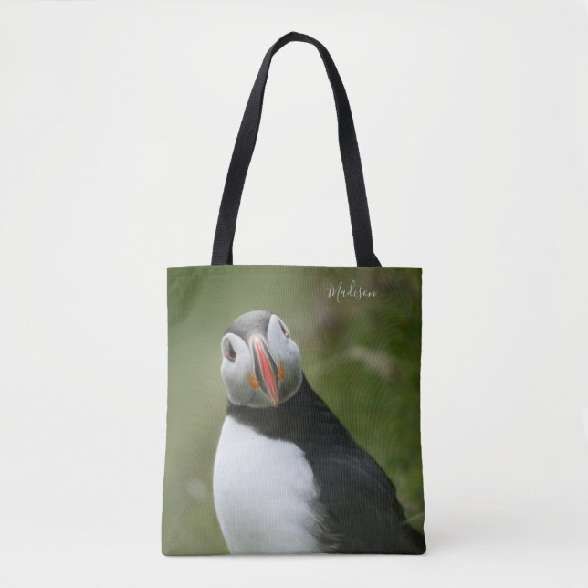 Nombre personalizado Bolsos de Puffin (Anverso)