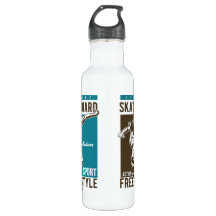 Nombre personalizado Botella de agua Skateboarding