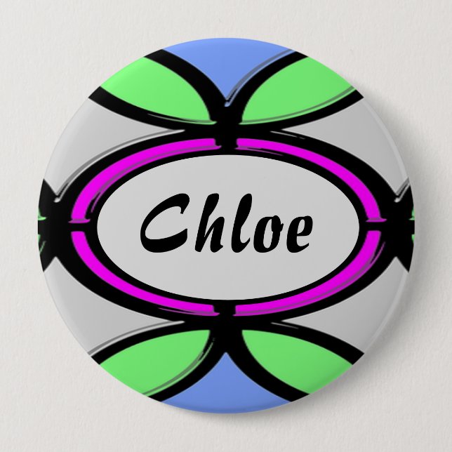 Nombre personalizado Botón de mosaico en color cri (Anverso)