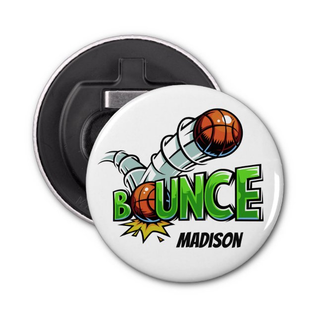 Nombre personalizado BOUNCE Abridor de botellas de (Anverso)