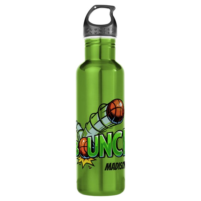 Nombre personalizado BOUNCE Botellas de agua de ba (Anverso)